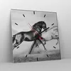 Wanduhr - Quadrat - Glasuhr - Pferde Tiere Galopp Wiese - Produktbild-Vorschau 4