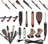 A collage of various hair styling tools, including curling irons, straighteners, and brushes, all in a rose gold and black color scheme. Produktbild-Vorschau
