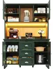 Mobiletto da cucina, credenza, verde, 120x40x179 cm, con Anteprima dell’immagine prodotto 8