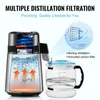 Diagram showing the process of water distillation and filtration. Produktbild-Vorschau