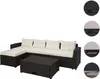 A poly-rattan garden lounge set with cushions and a coffee table with storage. Anteprima dell’immagine prodotto