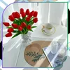 EDIBAZZAR | Künstlicher roter Tulpenstrauß 10 Stück Produktbild-Vorschau 3