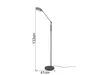 Dimmbare LED Stehleuchte FRANKLIN schwenkbar, Höhe 133cm, Produktbild-Vorschau 3