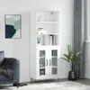 vidaXL Highboard Weiß 69,5x34x180 cm Holzwerkstoff Produktbild-Vorschau 1