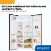 Exquisit SBS520-CF-040E, Stojací, Americká dvířka, Černá, 2 Náhled obrázku produktu 5