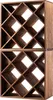 Two stacked wooden wine racks with diamond-shaped compartments. Voir les images du produit