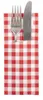 Bestecktaschen 20 cm x 8,5 cm rot "Vichy Karo" inkl. weißer Produktbild-Vorschau 2