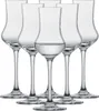 A set of six clear glass digestif glasses on a white background. Náhled obrázku produktu