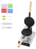 A bubble waffle maker and its accessories are displayed against a white background. Produktbild-Vorschau