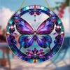 GKA XL Sonnenfänger Schmetterling lila 20 cm Buntglas Produktbild-Vorschau 4