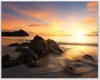 Wallario Wandbild Sonne über dem Meer mit Felsenlandschaft, Produktbild-Vorschau 1