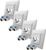 ARLI Set: 4x Cat8.1 Netzwerkdose 2 Port ( 4x Produktbild-Vorschau 1