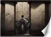Vlies fototapete Japanische Geisha 350x245 cm Feeby Grau Produktbild-Vorschau 1