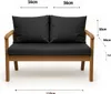Gartenkissen Set Anthrazit – 110x50 + 2x50x56 cm – Für Produktbild-Vorschau 3