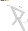 MetaloPro Breda Tischbeine im X-Design – Industrieller Produktbild-Vorschau 5