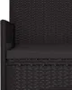 vidaXL Gartenbank 2-Sitzer mit Kissen Schwarz Poly Rattan Produktbild-Vorschau 6
