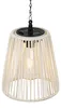 Solar LED Pendelleuchte Outdoor 17,5cm Rattan-Optik Weiß / Produktbild-Vorschau 4