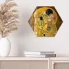 DEQORI Glasbild Echtglas 40x35 cm 'Der Kuss von Gustav Produktbild-Vorschau 3