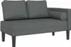 vidaXL Chaiselongue mit Kissen Dunkelgrau Stoff Produktbild-Vorschau 1