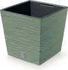 A square green planter with a textured surface sits on a white background. Produktbild-Vorschau