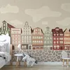 Vlies Fototapete - Salt Square - Colorful Illustrated Produktbild-Vorschau 1
