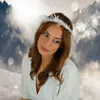 LED Haarreif Feder mit weißen Federn für Hochzeit Stirnband Produktbild-Vorschau 6