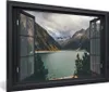 MuchoWow® MuchoWow® Gerahmtes Poster Aussicht - Berg - See Produktbild-Vorschau 1