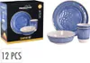 Redcliffs Geschirrset, Melamin, 12-teilig, blau Produktbild-Vorschau 6