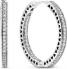 Pandora Orecchini a cerchio con cuori e scintille 296319CZ Anteprima dell’immagine prodotto 2