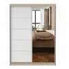 Armoire à portes coulissantes Armoire 150 cm Sonoma/blanc Voir les images du produit 3