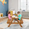 Table de pique-nique pour enfants 3 en 1 avec parasol, Voir les images du produit 2