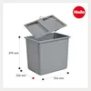 Hailo Seau intérieur 1094079 avec couvercle gris clair 18 L Voir les images du produit 4
