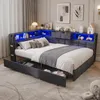 Letto imbottito INONEFT, divano letto 140x200 cm, letto Anteprima dell’immagine prodotto 1