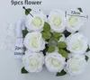 Camerazar Lot de 9 roses roses crème avec ruban décoratif Voir les images du produit 20