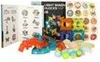 A collection of magnetic building blocks and accessories for a marble run, along with instruction booklets and stickers. Anteprima dell’immagine prodotto