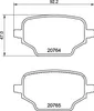 BREMBO Bremsbeläge Satz Hinten für CITROËN Berlingo (K9) P Produktbild-Vorschau 4