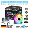 BRAINZAP 1x 120mm LED A-RGB Case Fan SET Gehäuse Lüfter Produktbild-Vorschau 2