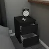 Nachttisch Schwarz 2er Set  Nachtschrank Nachtkommode Produktbild-Vorschau 6