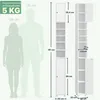 Yaheetech Badezimmerschrank, 20 cm schmaler Badschrank, 180 Produktbild-Vorschau 4