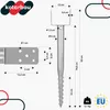 KOTARBAU® Lot de 4 supports de poteau à visser, dimensions Voir les images du produit 3