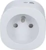 A white electrical outlet adapter with a power button symbol and a toggle switch on top. Náhled obrázku produktu