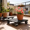 YARDIN 2 Stück WPC Pflanzenroller 30x30 cm Quadratisch Produktbild-Vorschau 9