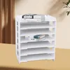 7vrstvý bílý úložný box Horizontální sedmivrstvý stolní Náhled obrázku produktu 9
