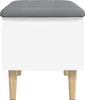 Panca con vano portaoggetti Bianco 62x42x46 cm Materiale a Anteprima dell’immagine prodotto 6