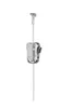 A single silver picture hook with a white cord attached, isolated on a white background. Podgląd zdjęcia produktu