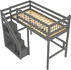 Merax Etagenbett 90x200cm mit Treppe und Stauraum, Hochbett Produktbild-Vorschau 6