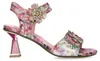 Laura Vita Damen Sandalette Blüten Applikation Produktbild-Vorschau 3