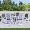 vidaXL Cuscini per schienale alto 6 pezzi. Tessuto blu navy Anteprima dell’immagine prodotto 2