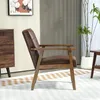 HOMCOM Fauteuil de salon, fauteuil de chambre en cuir Voir les images du produit 7