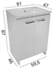 Paplinskimoebel Waschbecken mit Unterschrank DANKA 60 x 47 Produktbild-Vorschau 7